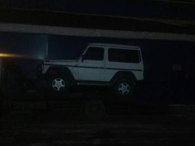 Ночная эвакуация Mercedes Gelandewagen